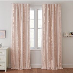 Pottery Barn Eyelet Appliqué Blackout Curtains- 2 panels